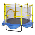 5FT Trampoline Kids Indoor Outdoor Safety Net Basketball Hoop Balls