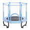 60cm Kids Trampoline with Safety Net & Basketball Hoop Blue