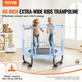 60cm Kids Trampoline with Safety Net & Basketball Hoop Blue