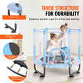 60cm Kids Trampoline with Safety Net & Basketball Hoop Blue