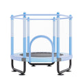 60cm Kids Trampoline with Safety Net & Basketball Hoop Blue