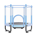 60cm Kids Trampoline with Safety Net & Basketball Hoop Blue