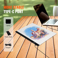 B4 LED Light Pad USB Powered Light Box Art Tracing Diamond Painting Black