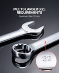 VEVOR Combination Wrench Set 25pc Metric 6-32mm Roll-up Pouch