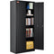 Artiss Metal Storage Cabinet 1.8m 2 Doors 4 Shelves 90kg Black
