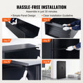 Artiss Metal Storage Cabinet 1.8m 2 Doors 4 Shelves 90kg Black