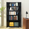 Artiss Metal Storage Cabinet 1.8m 2 Doors 4 Shelves 90kg Black