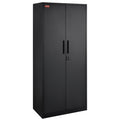 Artiss Metal Storage Cabinet 1.8m 2 Doors 4 Shelves 90kg Black