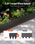 Steel Landscape Edging 3 Pack 1016x203mm Black Rust-Resistant