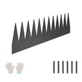 Steel Landscape Edging, 4 Packs 40 x 6 in Rust-Resistant Metal Landscape Edging, Bendable Garden Edging Border, Heavy Duty Lawn Edging, Easy-to-Install, Flower Bed Yard Pathway Divider Black