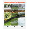 Steel Landscape Edging, 4 Packs 40 x 6 in Rust-Resistant Metal Landscape Edging, Bendable Garden Edging Border, Heavy Duty Lawn Edging, Easy-to-Install, Flower Bed Yard Pathway Divider Black