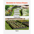 Steel Landscape Edging, 4 Packs 40 x 6 in Rust-Resistant Metal Landscape Edging, Bendable Garden Edging Border, Heavy Duty Lawn Edging, Easy-to-Install, Flower Bed Yard Pathway Divider Black