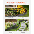 Steel Landscape Edging, 4 Packs 40 x 6 in Rust-Resistant Metal Landscape Edging, Bendable Garden Edging Border, Heavy Duty Lawn Edging, Easy-to-Install, Flower Bed Yard Pathway Divider Black