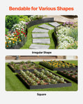 Steel Landscape Edging 4 Pack 40x6in Rust-Resistant Bendable Garden