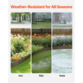 Steel Landscape Edging, 5 Packs 990 x 181 mm Rust-Resistant Metal Landscape Edging, Bendable Garden Edging Border, Heavy Duty Lawn Edging, Easy-to-Install, Flower Bed Yard Pathway Divider Brown