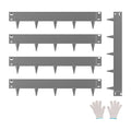 Steel Landscape Edging 5 Pack 990x181mm Dark Grey Rust-Resistant