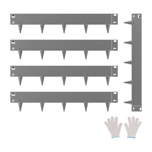 Steel Landscape Edging 5 Pack 990x181mm Dark Grey Rust-Resistant