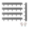 Steel Landscape Edging 5 Pack 990x181mm Dark Grey Rust-Resistant
