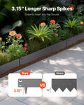 Steel Landscape Edging 5 Pack 990x181mm Dark Grey Rust-Resistant