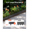Steel Landscape Edging, 5 Packs 990 x 207 mm Rust-Resistant Metal Landscape Edging, Bendable Garden Edging Border, Heavy Duty Lawn Edging, Easy-to-Install, Flower Bed Yard Pathway Divider Black
