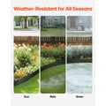 Steel Landscape Edging, 5 Packs 990 x 207 mm Rust-Resistant Metal Landscape Edging, Bendable Garden Edging Border, Heavy Duty Lawn Edging, Easy-to-Install, Flower Bed Yard Pathway Divider Black