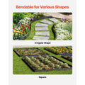 Steel Landscape Edging, 5 Packs 990 x 207 mm Rust-Resistant Metal Landscape Edging, Bendable Garden Edging Border, Heavy Duty Lawn Edging, Easy-to-Install, Flower Bed Yard Pathway Divider Black
