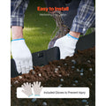 Steel Landscape Edging, 5 Packs 990 x 207 mm Rust-Resistant Metal Landscape Edging, Bendable Garden Edging Border, Heavy Duty Lawn Edging, Easy-to-Install, Flower Bed Yard Pathway Divider Black