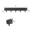 Steel Landscape Edging, 5 Packs 990 x 207 mm Rust-Resistant Metal Landscape Edging, Bendable Garden Edging Border, Heavy Duty Lawn Edging, Easy-to-Install, Flower Bed Yard Pathway Divider Black