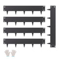 Steel Landscape Edging, 5 Packs 990 x 207 mm Rust-Resistant Metal Landscape Edging, Bendable Garden Edging Border, Heavy Duty Lawn Edging, Easy-to-Install, Flower Bed Yard Pathway Divider Black