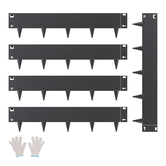 Steel Landscape Edging 5 Pack 990x207mm Rust-Resistant Black