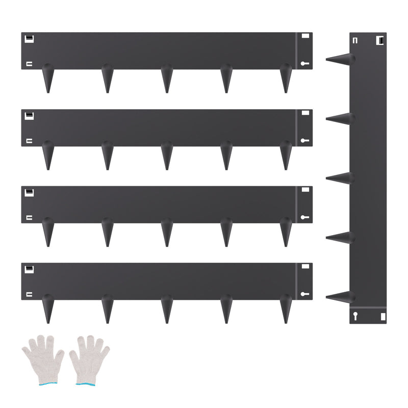 Steel Landscape Edging 5 Pack 990x207mm Rust-Resistant Black