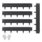 Steel Landscape Edging 5 Pack 990x207mm Rust-Resistant Black