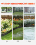 Steel Landscape Edging 5 Pack 990x207mm Rust-Resistant Black
