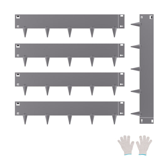 Steel Landscape Edging 5 Pack 990x207mm Rust-Resistant Metal Garden