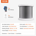 Carbon Steel Wire Rope 6.35mm 7x19 76.2m Cable Railing