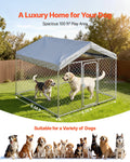Outdoor Dog Kennel 2x2x1.6m Large Dogs Enclosure UV Waterproof