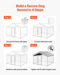 Outdoor Dog Kennel 2x2x1.6m Large Dogs Enclosure UV Waterproof
