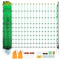 Electric Fence Netting, 0.88 x 49.98 m, PE Net Fencing with Posts & Double-Spiked Stakes, Utility Portable Mesh for Goats, Sheep, Lambs, Deer, Hogs, Dogs, Used in Backyards, Farms, and Ranches