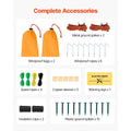 Electric Fence Netting, 0.88 x 49.98 m, PE Net Fencing with Posts & Double-Spiked Stakes, Utility Portable Mesh for Goats, Sheep, Lambs, Deer, Hogs, Dogs, Used in Backyards, Farms, and Ranches
