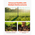 Electric Fence Netting, 1.06 x 49.98 m, PE Net Fencing with Posts & Double-Spiked Stakes, Utility Portable Mesh for Goats, Sheep, Lambs, Deer, Hogs, Dogs, Used in Backyards, Farms, and Ranches