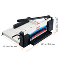 Heavy Duty Paper Cutter, 304.8 mm Industrial Commercial Guillotine Paper Cutter for A4 Paper, 400 Sheet Capacity, Solid Steel Construction, Stack Paper Trimmer for Office Home School Shop, White