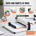 Heavy Duty Paper Cutter 304.8mm Guillotine A4 400 Sheet White