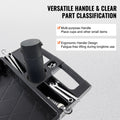 2 Shelf 550LB Plastic Rolling Utility Cart Swivel Wheels Warehouse