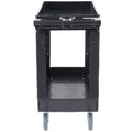 2 Shelf 550LB Plastic Rolling Utility Cart Swivel Wheels Warehouse