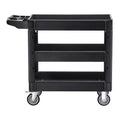 550LBS 3 Shelf Heavy Duty Plastic Rolling Utility Cart Swivel Wheels