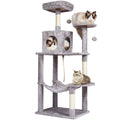 Cat Tree 143cm Condo Sisal Scratching Post Light Grey