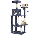 Cat Tree 143cm Dark Grey Sisal Scratching Post Condo Tower