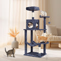 Cat Tree 143cm Dark Grey Sisal Scratching Post Condo Tower