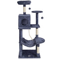 Cat Tree 143cm Dark Grey Sisal Scratching Post Condo Tower