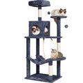 Cat Tree 143cm Dark Grey Sisal Scratching Post Condo Tower